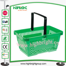 Single Handle Portable Plastic Shopping Basket for Supermarket